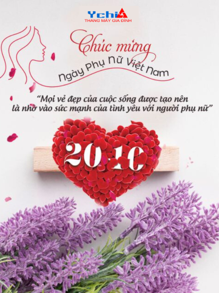 Ychi Thang máy chúc mừng ngày Phụ nữ Việt Nam 20/10