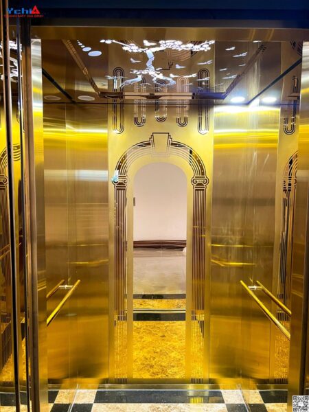 Ychilift sử dụng inox 304 với nhiều ưu việt mang lại tính thẩm mỹ cao cho thang máy