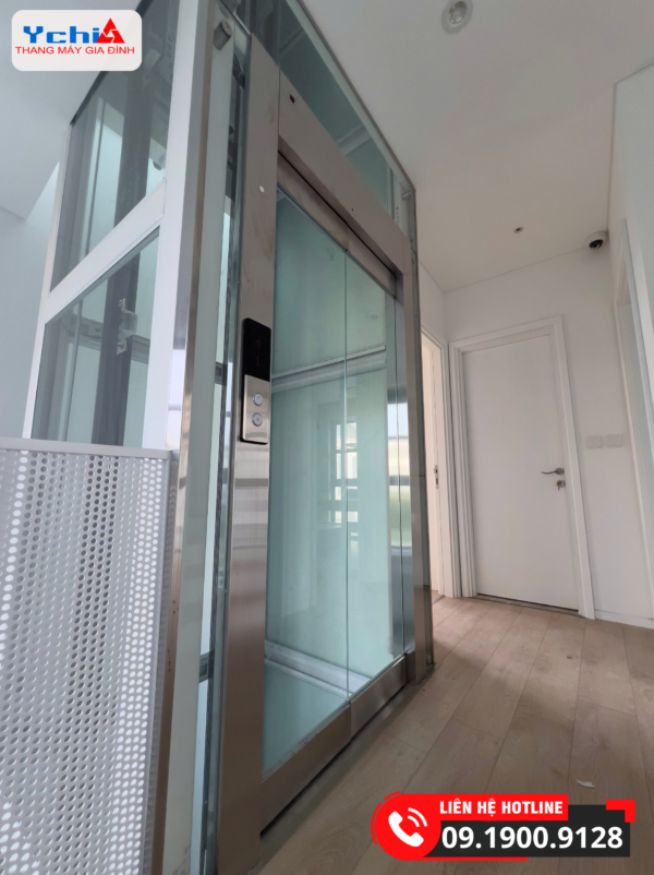 Thang máy mini giúp tiết kiệm diện tích lắp thang cho gia chủ nhưng vẫn đảm bảo tính thẩm mỹ cao