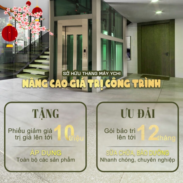 Lì xì ngay 10 triệu đồng cho các khách hàng thang máy của Ychilift