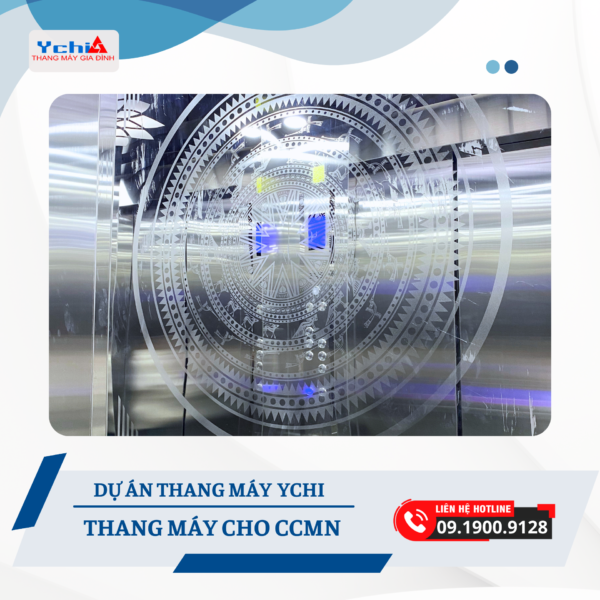 Thang máy tại dự án Xuân Đỉnh được Ychi Việt Nam sử dụng inox 304 trắng gương với thiết kế họa tiết sang trọng, đảm bảo thẩm mỹ