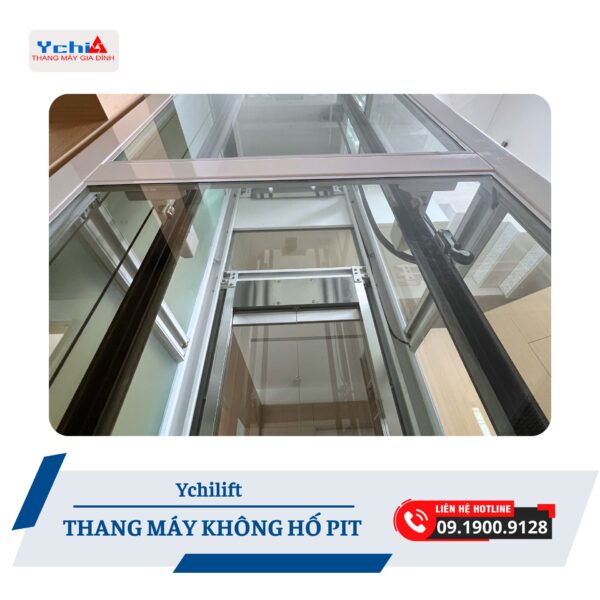 Thang máy Ychi sử dụng khung thép sơn tĩnh điện đảm bảo độ chắc chắn, tính thẩm mỹ cao