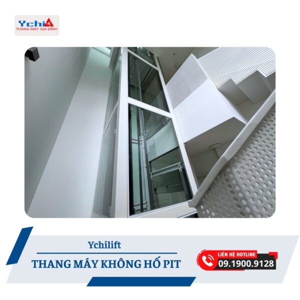 Thang máy kính Ychi lấy sáng tự nhiên, đảm bảo thẩm mỹ không gian